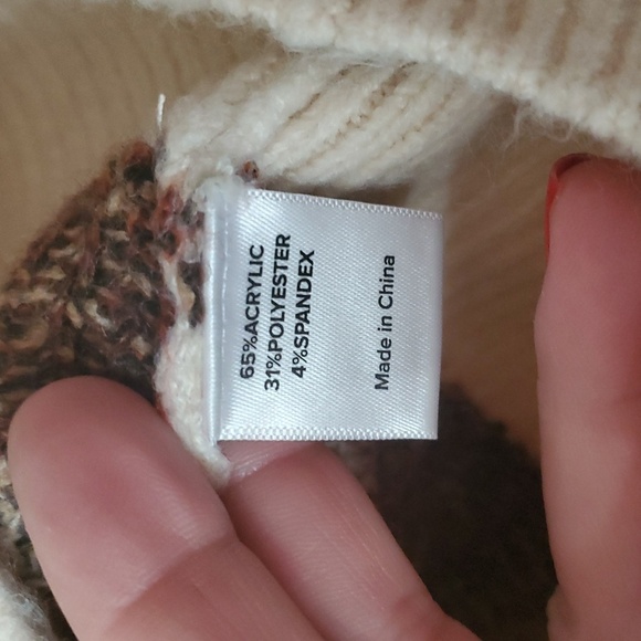 Evereve Chevron Soft Stretchy Slight Puff Sleeve Sweater Size XS Anthropologie - Picture 5 of 9